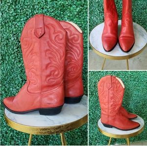 Vintage Red Western Boots